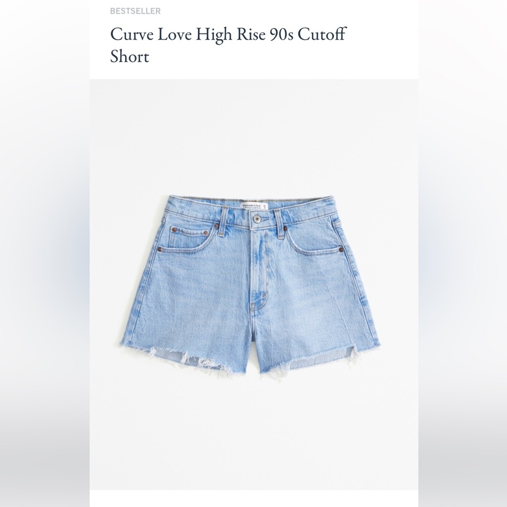 Abercrombie Curve Love 90s Cut Off Jean Shorts